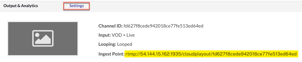 Cloud Playout Ingest Point