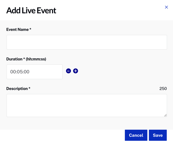 add live event