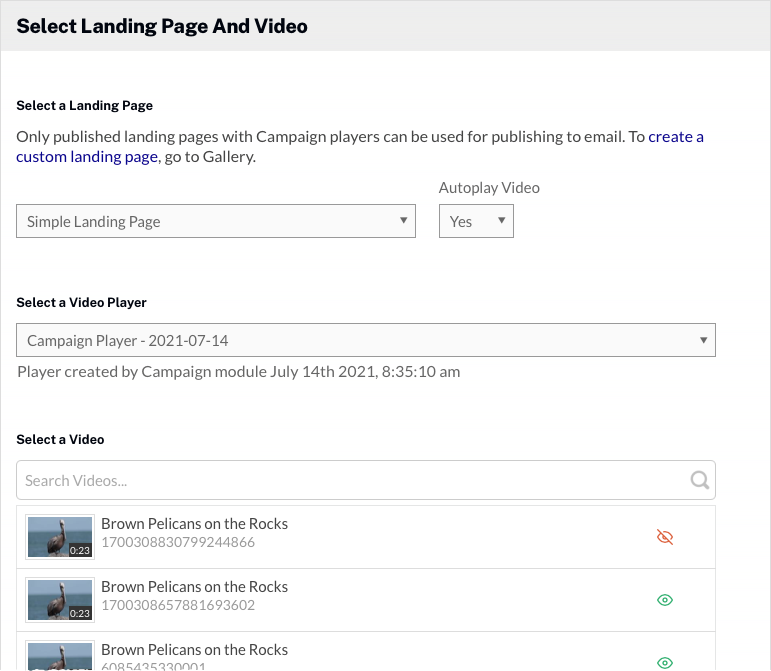 ランディングページの選択