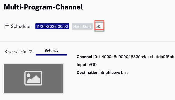 チャンネルクイック編集