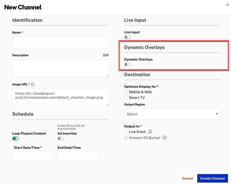 Enable Dynamic Overlays