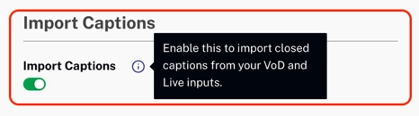 キャプションをインポート