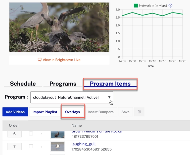 Overlays in Running Channel