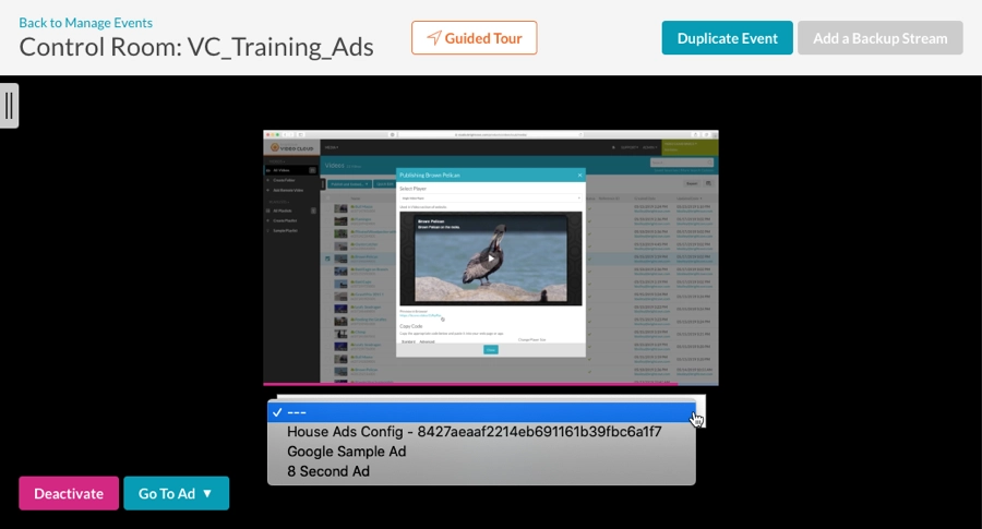 広告設定の選択