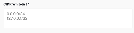 CIDR Whitelist