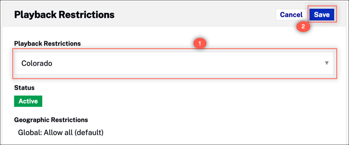 Assign Playback Restriction