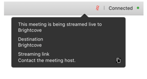 Stream live to Brightcove